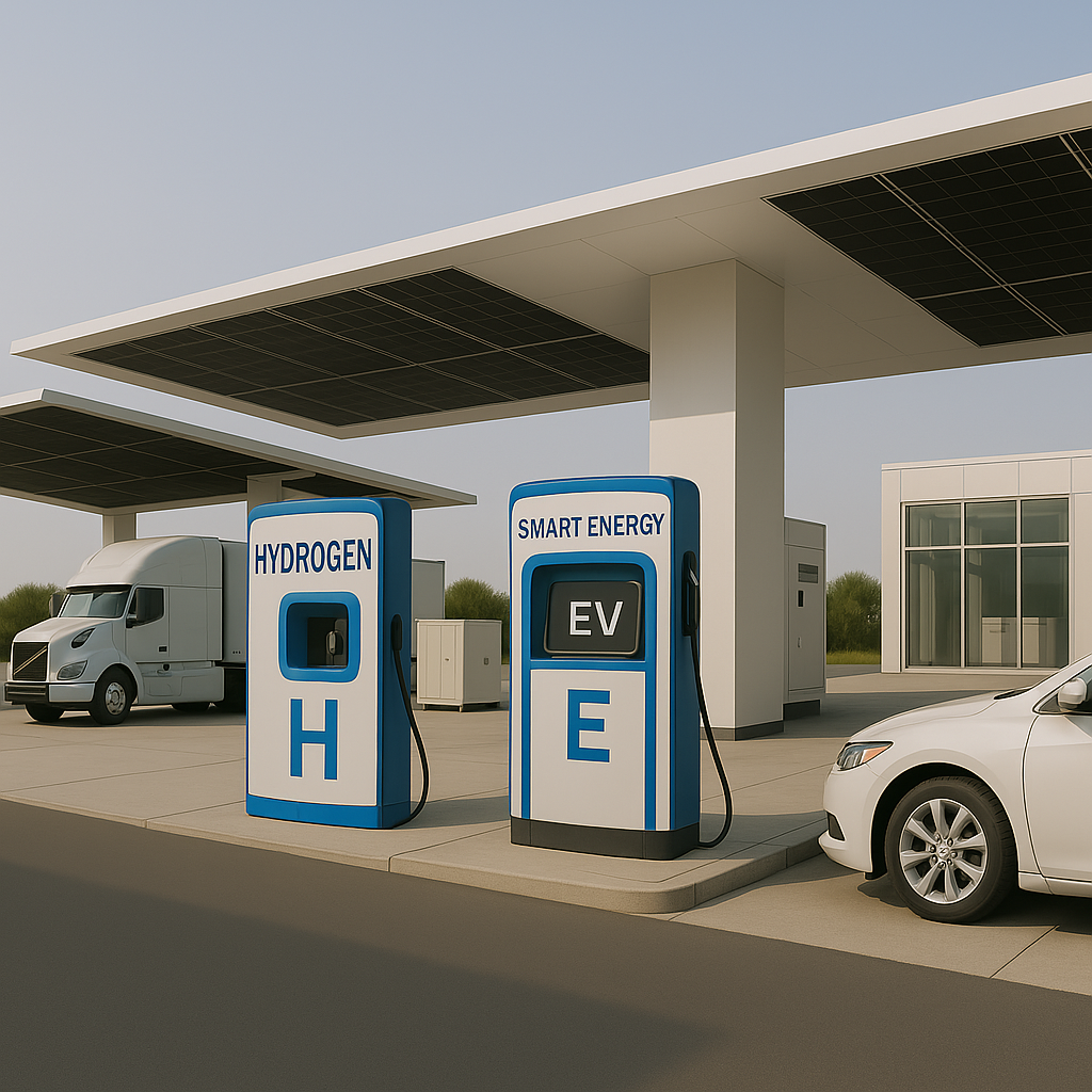 Hybrid EV station