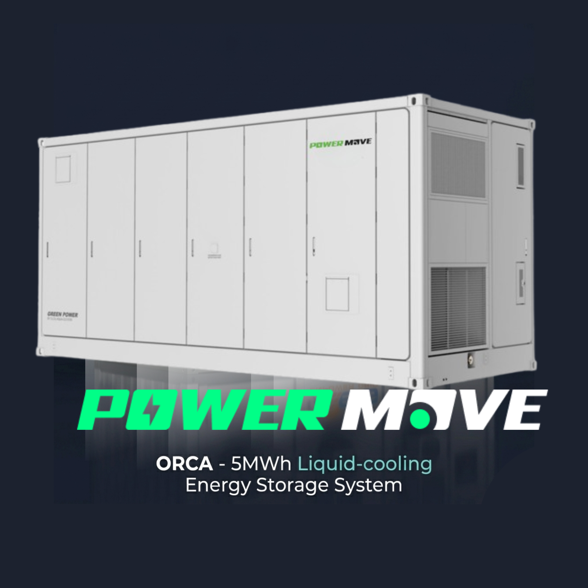 ORCA 5MWh Liquid-cooled Battery Energy Storage System (BESS) for Commercial and Industrial Use